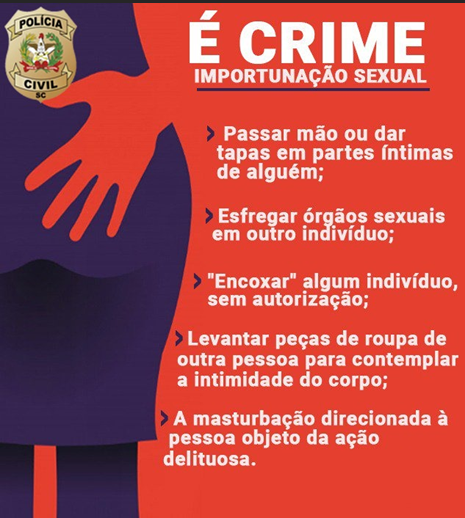 Importunação sexual campanha da Polícia 