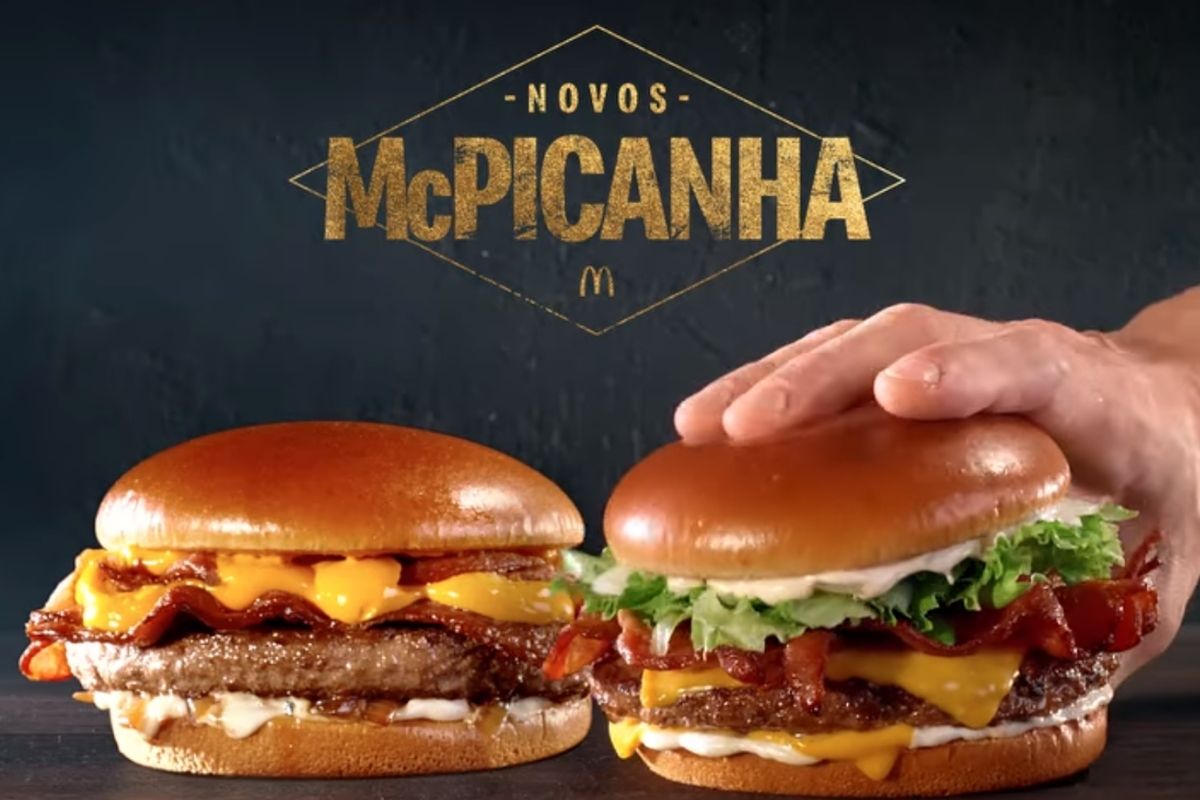 Imagem mostra o sanduiche de picanha do mc